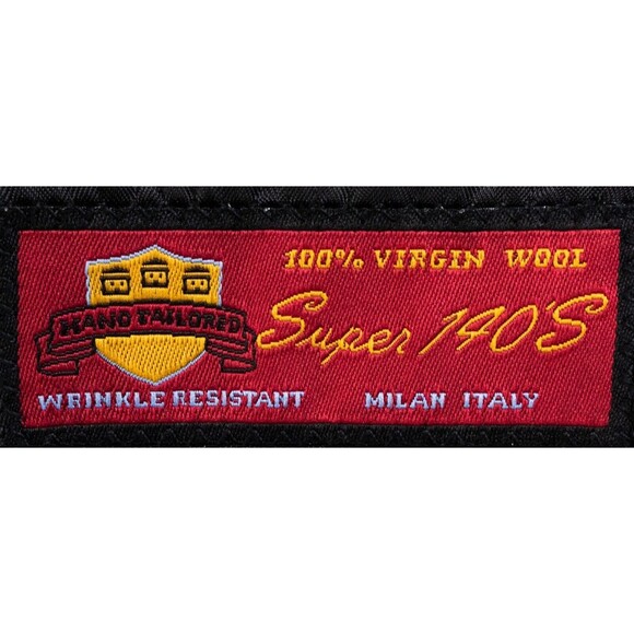 Mantoni Super 140s Mens 40s Wool Blue Striped Blazer Jacket 3 button EUC - Picture 12 of 13